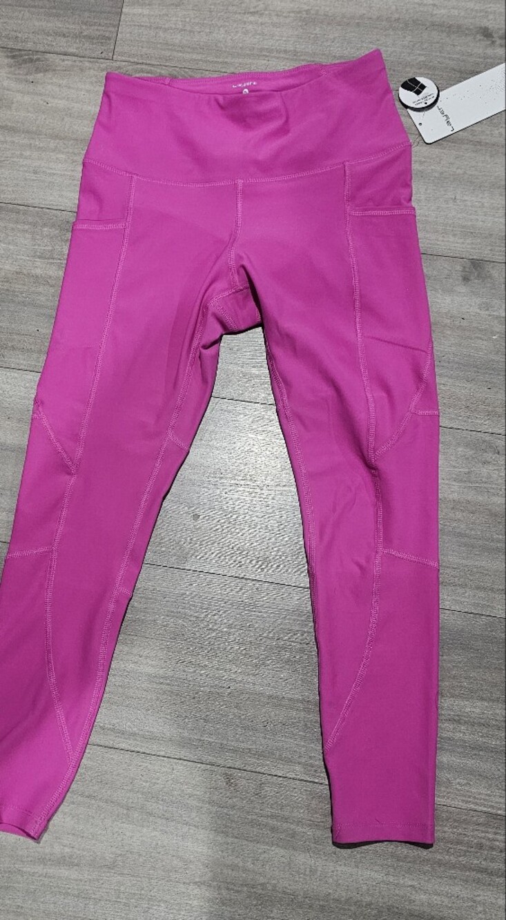 NWT Layer 8 Fuschia Hot Pink "French Rose" 7/8 Length Workout Pants